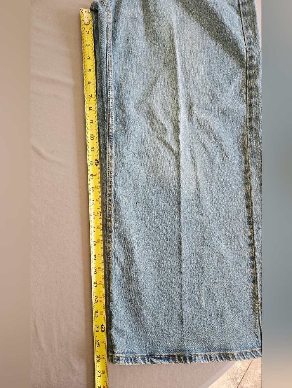 NWT Free Assembly Women's High Rise Cropped Wide Leg Jeans, Size 12 Light Wash - Picture 5 of 5